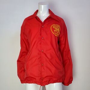Vintage 70's Velva Sheen Red Nylon Jacket